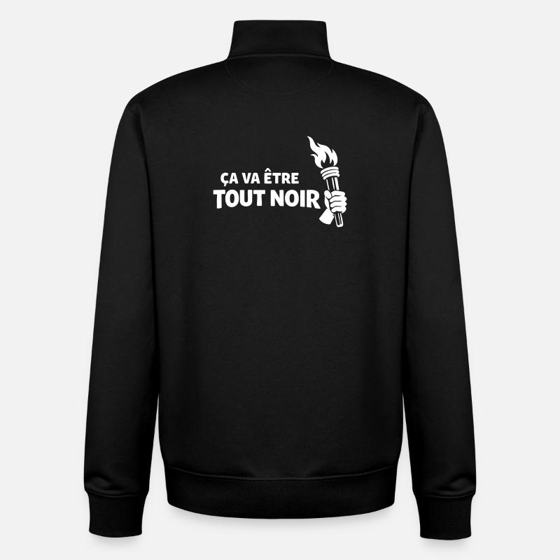 Es wird ganz schwarz sein - Unisex Organic Zip Sweatshirt von Stanley/Stella - Schwarz