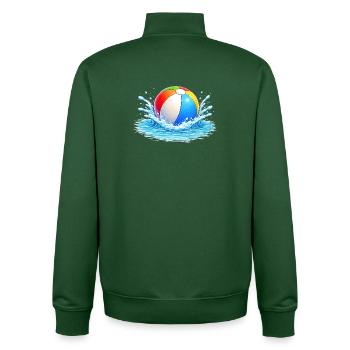 Bunter Wasserball im Meer  - Unisex Organic Zip Sweatshirt von Stanley/Stella - Flaschengrün - Hinten - AI Model Male 185 dark (185cm)