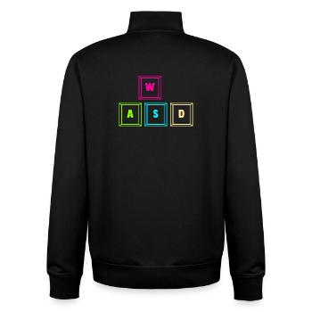 Gaming Computer Gamer Gaming Gamer - Unisex Organic Zip Sweatshirt by Stanley/Stella - black - Back - AI Model Male 185 light (185cm)