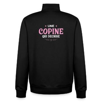 Eine Freundin, die Freundin zerreißt Geburtstag - Unisex Organic Zip Sweatshirt von Stanley/Stella - Schwarz - Hinten - AI Model Male 185 light (185cm)