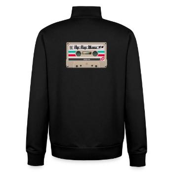 Cassette Hip Hop 90s Vibe - Sweat zippé unisexe en coton bio Stanley/Stella - noir - Dos - AI Model Male 185 light (185cm)