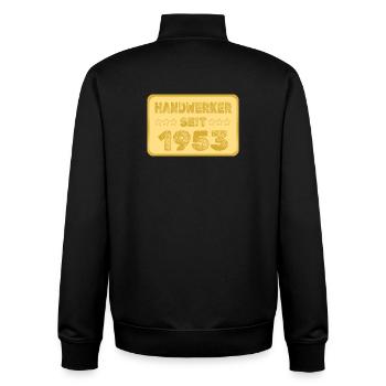 seit 1953 - Unisex Organic Zip Sweatshirt von Stanley/Stella - Schwarz - Hinten - AI Model Male 185 light (185cm)