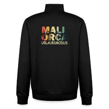 Mallorca, Urlaub - Unisex Organic Zip Sweatshirt von Stanley/Stella - Schwarz - Hinten - AI Model Male 185 light (185cm)