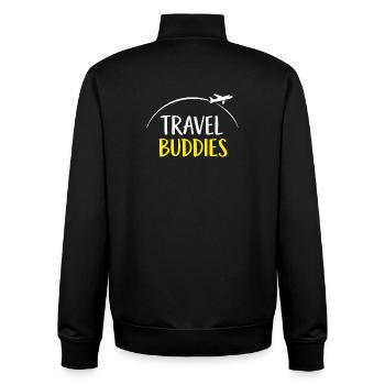 Compagnons de voyage - Sweat zippé unisexe en coton bio Stanley/Stella - noir - Dos - AI Model Male 185 light (185cm)