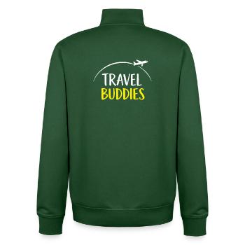 Compagnons de voyage - Sweat zippé unisexe en coton bio Stanley/Stella - vert bouteille - Dos - AI Model Male 185 dark (185cm)
