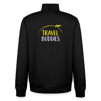 Compagnons de voyage - Sweat zippé unisexe en coton bio Stanley/Stella - noir - Dos - AI Model Male 185 light (185cm)