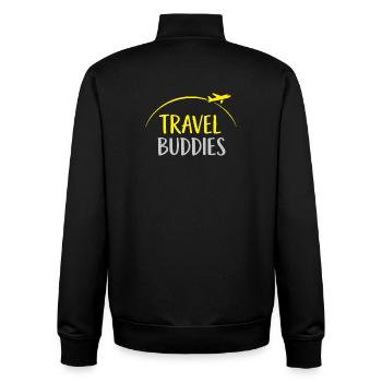 Compagnons de voyage - Sweat zippé unisexe en coton bio Stanley/Stella - noir - Dos - AI Model Male 185 light (185cm)