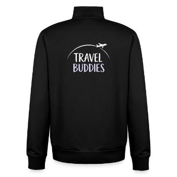 Compagnons de voyage - Sweat zippé unisexe en coton bio Stanley/Stella - noir - Dos - AI Model Male 185 light (185cm)