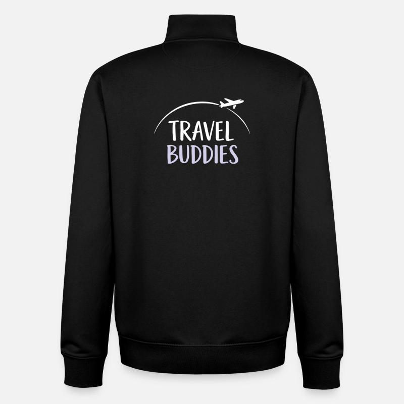 Travel buddies - Unisex Organic Zip Sweatshirt von Stanley/Stella - Schwarz
