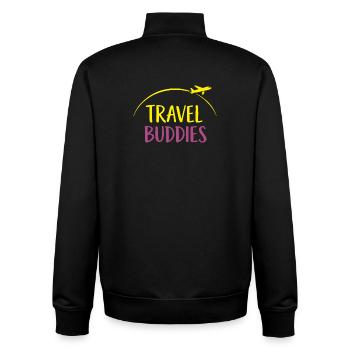 Compagnons de voyage - Sweat zippé unisexe en coton bio Stanley/Stella - noir - Dos - AI Model Male 185 light (185cm)