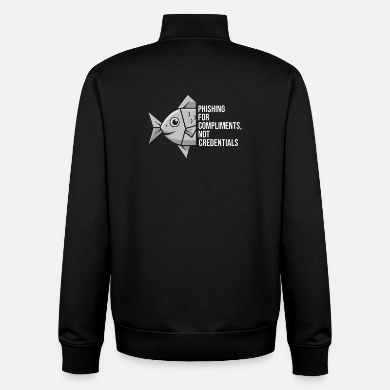 Phishing for Compliments Cyber Security - Unisex Organic Zip Sweatshirt von Stanley/Stella - Schwarz