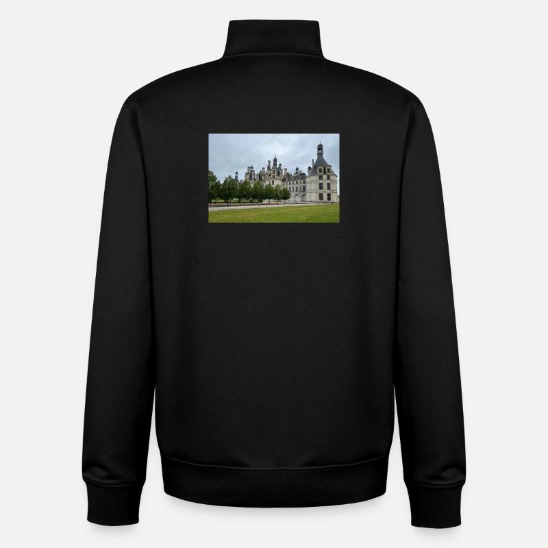 Chateau de Chambord - Sweat zippé unisexe en coton bio Stanley/Stella - noir