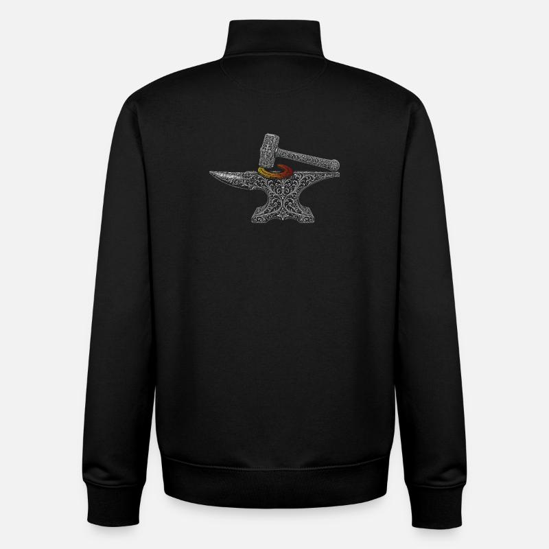 maréchal-ferrant - Sweat zippé unisexe en coton bio Stanley/Stella - noir