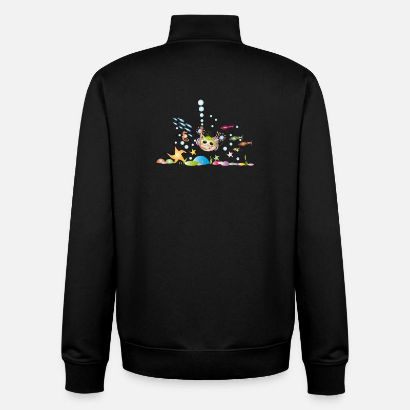 Taucher - Unisex Organic Zip Sweatshirt von Stanley/Stella - Schwarz