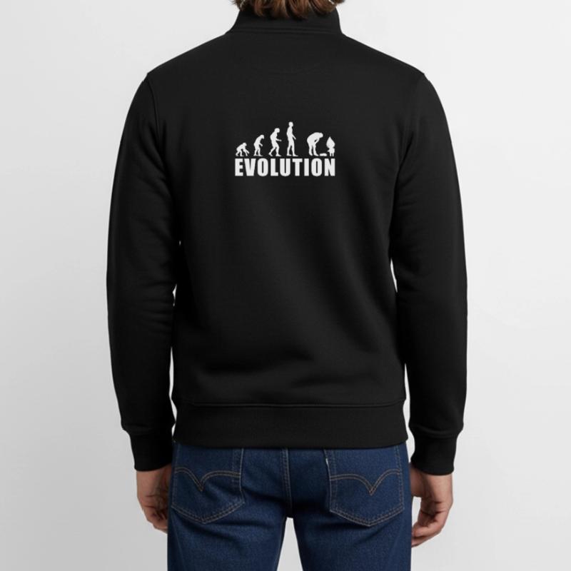 EVOLUTION PUKE gift Unisex Organic Zip Sweatshirt by Stanley/Stella