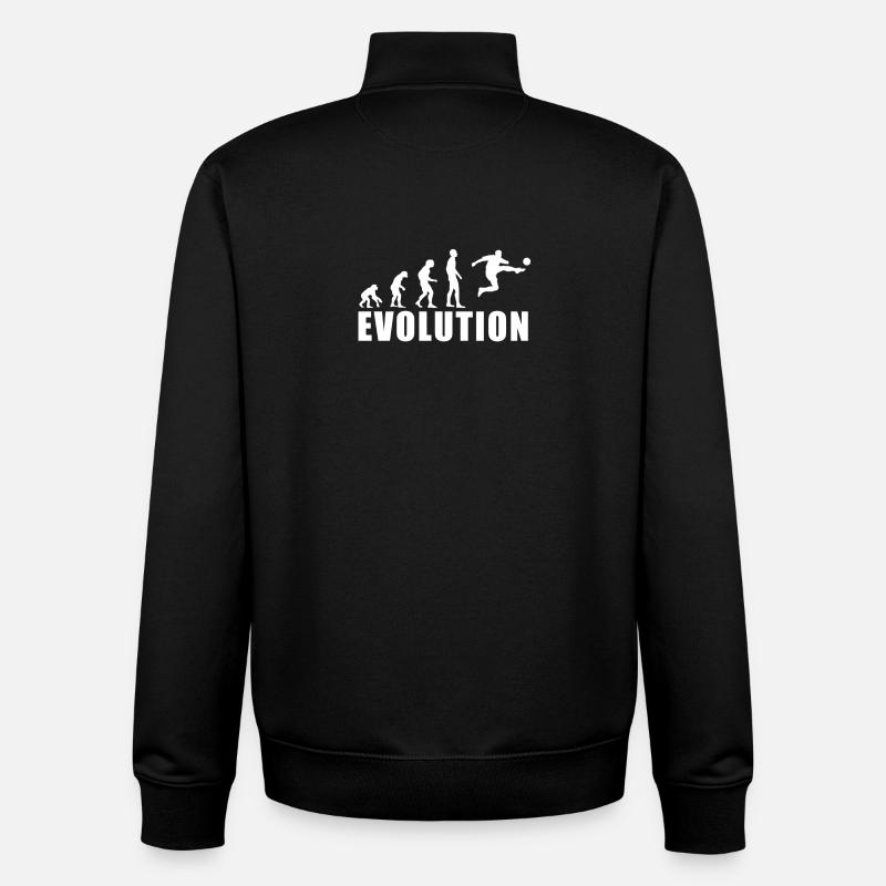 EVOLUTION FOOTBALL Player Striker Gift - Unisex Organic Zip Sweatshirt by Stanley/Stella - black