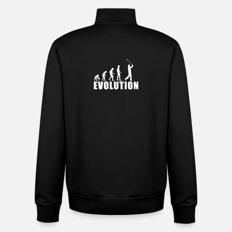 EVOLUTION GOLF Golfspieler Golfschläger Geschenk - Unisex Organic Zip Sweatshirt von Stanley/Stella - Schwarz