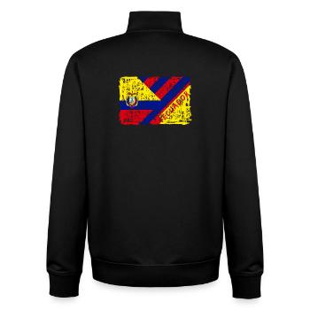 Ecuador Flag Design / Gift South America - Unisex Organic Zip Sweatshirt by Stanley/Stella - black - Back - AI Model Male 185 light (185cm)