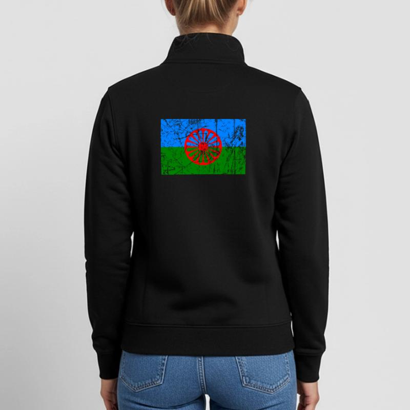 Flagge der Roma oder Styago le Romengo Unisex Organic Zip Sweatshirt von Stanley/Stella