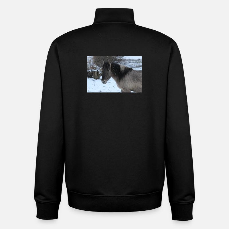 Pferd Pferdeposter - Unisex Organic Zip Sweatshirt von Stanley/Stella - Schwarz