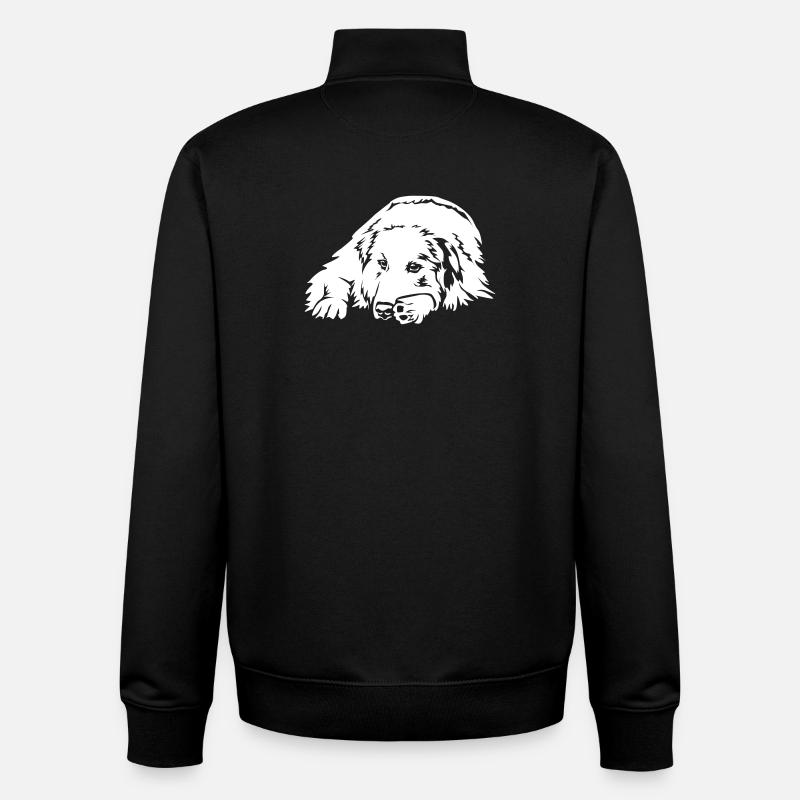 Pyreneenberghund « Black Edition » - Sweat zippé unisexe en coton bio Stanley/Stella - noir