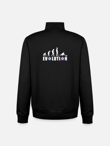 EVOLUTION CURLING Curling Gift Winter - Unisex Organic Zip Sweatshirt by Stanley/Stella - black