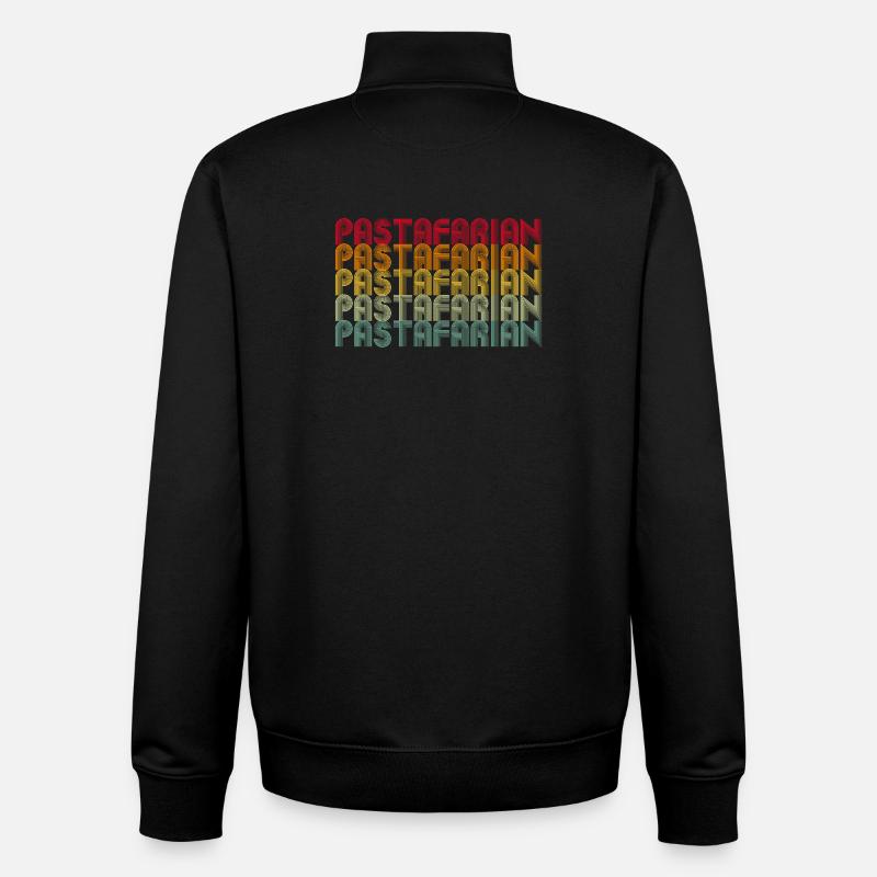 Rainbow Font Stack Pattern - Unisex Organic Zip Sweatshirt by Stanley/Stella - black