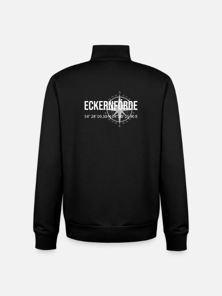 Koordinaten Eckernförde - Unisex Organic Zip Sweatshirt von Stanley/Stella - Schwarz