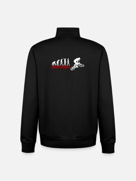 Evolution Mountainbike - Unisex Organic Zip Sweatshirt von Stanley/Stella - Schwarz