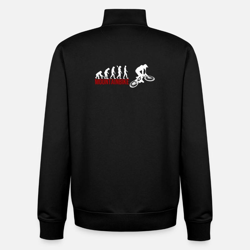 Evolution Mountainbike - Unisex Organic Zip Sweatshirt von Stanley/Stella - Schwarz
