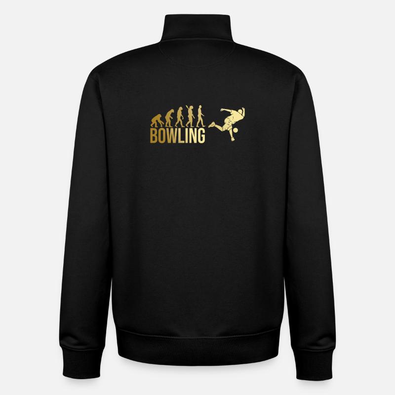 Evolution Bowling - Unisex Organic Zip Sweatshirt von Stanley/Stella - Schwarz