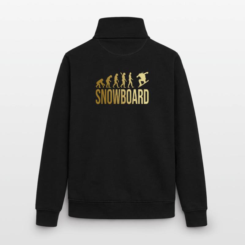 Evolution Snowboard Unisex Organic Zip Sweatshirt von Stanley/Stella
