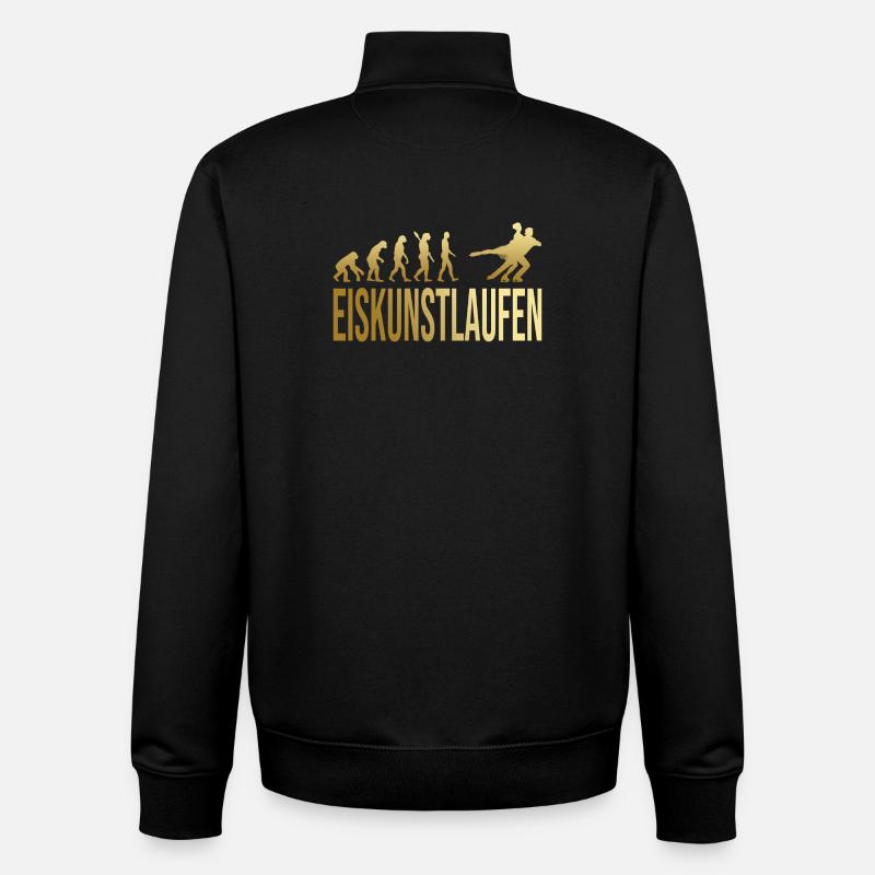 Evolution Eiskunstlaufen - Unisex Organic Zip Sweatshirt von Stanley/Stella - Schwarz