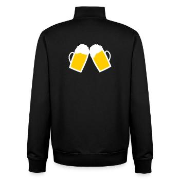 Bière, verres à bière, cadeau de la fête des pères Papa - Sweat zippé unisexe en coton bio Stanley/Stella - noir - Dos - AI Model Male 185 light (185cm)