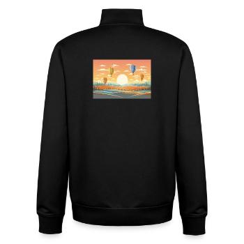 Heißluftballons - Unisex Organic Zip Sweatshirt von Stanley/Stella - Schwarz - Hinten - AI Model Male 185 light (185cm)