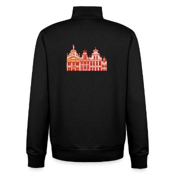 Historische Fassade im Barockstil - Unisex Organic Zip Sweatshirt von Stanley/Stella - Schwarz - Hinten - AI Model Male 185 light (185cm)