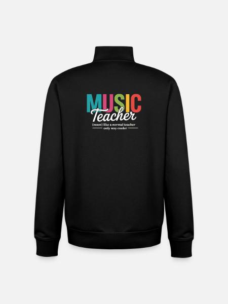 Lebendige Musiklehrer-Illustration - Unisex Organic Zip Sweatshirt von Stanley/Stella - Schwarz