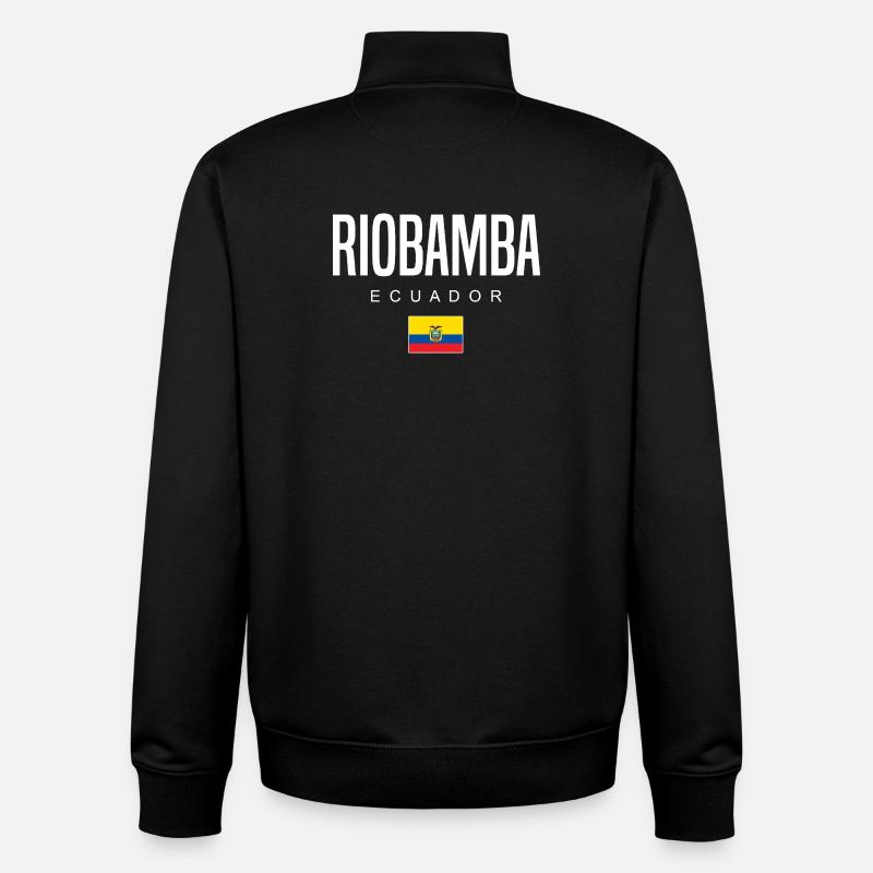 Riobamba Équateur Équatoriens - Sweat zippé unisexe en coton bio Stanley/Stella - noir
