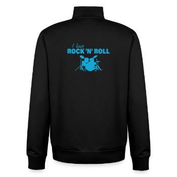ROCK 'N' ROLL - Unisex Organic Zip Sweatshirt by Stanley/Stella - black - Back - AI Model Male 185 light (185cm)