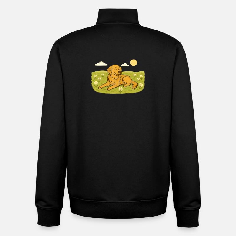 Chien - Sweat zippé unisexe en coton bio Stanley/Stella - noir