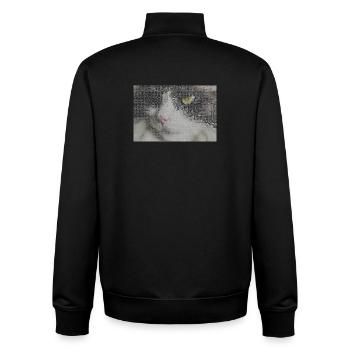 Katzenporträt Mosaik - Unisex Organic Zip Sweatshirt von Stanley/Stella - Schwarz - Hinten - AI Model Male 185 light (185cm)