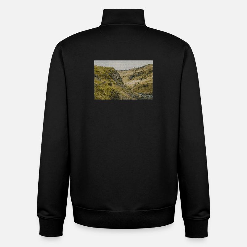 Wüstenfluss Tallandschaft - Unisex Organic Zip Sweatshirt von Stanley/Stella - Schwarz