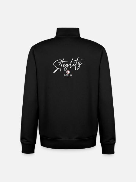 Steglitz - Berlin Flag - Berlin Bear - Unisex Organic Zip Sweatshirt by Stanley/Stella - black