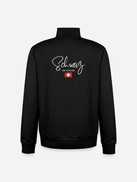 Fabriqué en Suisse, fierté suisse - Sweat zippé unisexe en coton bio Stanley/Stella - noir