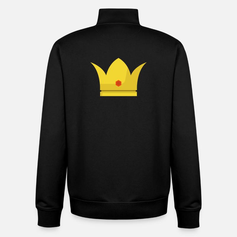 Couronne - Sweat zippé unisexe en coton bio Stanley/Stella - noir