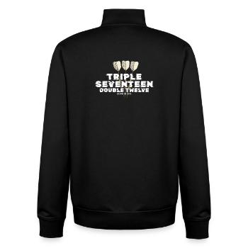 Vintage 1975 Darts Checkout - Unisex Organic Zip Sweatshirt by Stanley/Stella - black - Back - AI Model Male 185 light (185cm)