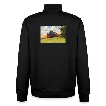 Miniatureisenbahn auf dem Land - Unisex Organic Zip Sweatshirt von Stanley/Stella - Schwarz - Hinten - AI Model Male 185 light (185cm)
