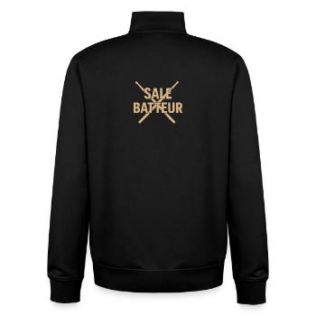 Rebel Drummer - Unisex Organic Zip Sweatshirt by Stanley/Stella - black - Back - AI Model Male 185 light (185cm)