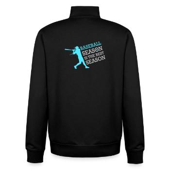 Baseball Season Is The Best Season Fan Game Sports - Unisex Organic Zip Sweatshirt by Stanley/Stella - black - Back - AI Model Male 185 light (185cm)