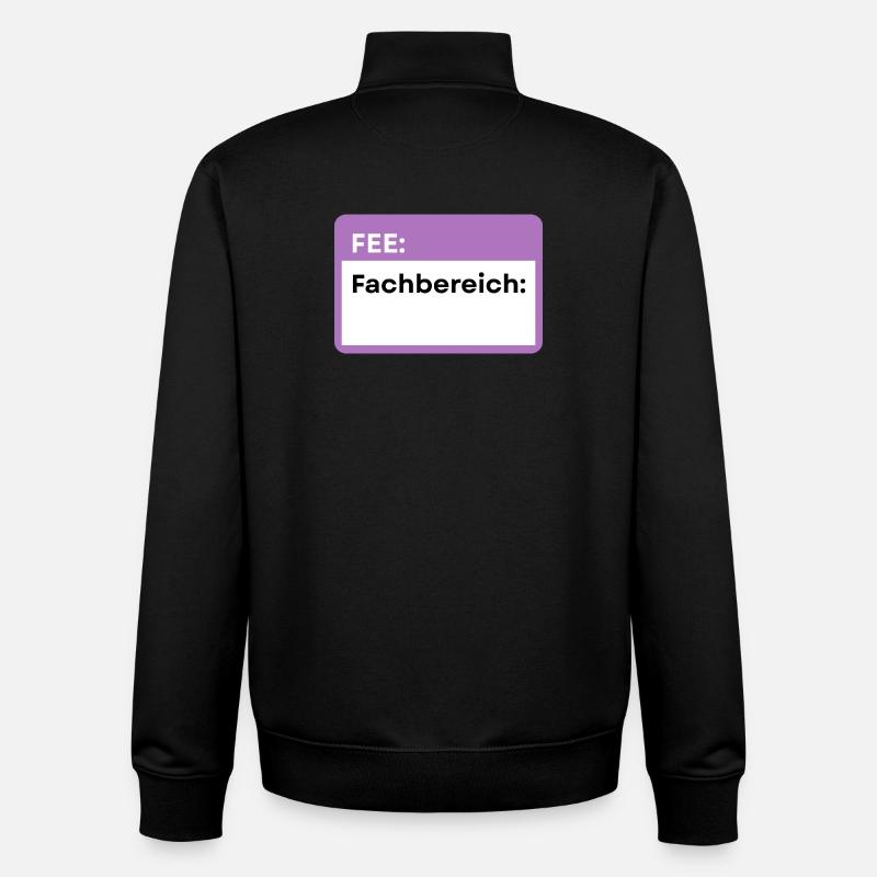 Fachbereich Schild Lila - Unisex Organic Zip Sweatshirt von Stanley/Stella - Schwarz
